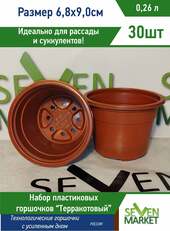 Горшок для рассады 0,26л терракотовый круглый 30 шт